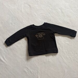 kate quinn Black Kids Sweatshirt with Telephone print Detail
